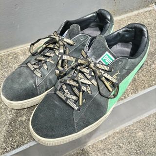 PUMA - プーマ スウェード × エクストララージ 黒 緑