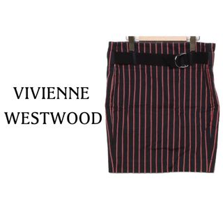 Vivienne Westwood - ヴィヴィアンウエストウッド【美品】ウエストベルト ストライプ柄 ミニ スカート