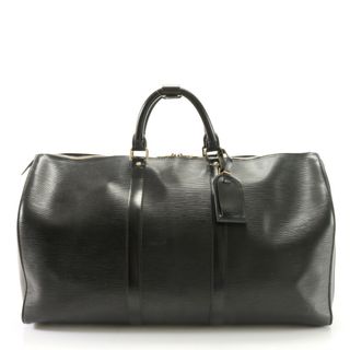 ルイヴィトン(LOUIS VUITTON)の美品 ルイヴィトン エピ キーポル 50 M42962 レザー ボストン バッグ トート スーツケース キャリー 出張 旅行 A4 メンズ EEE AC24-4(ボストンバッグ)