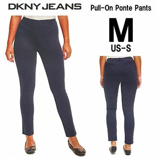 DKNY - 新品 M ★ DKNY ポンテ ストレッチ パンツ レギンス ネイビー US-S