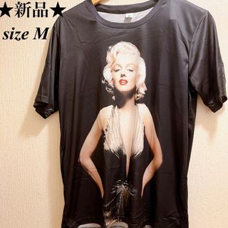 新品★ブラック★マリリンモンロー★セクシーTシャツ★ユニセックス★M(Tシャツ/カットソー(半袖/袖なし))