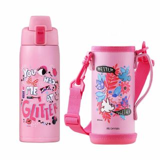 【色: ピンク】アイリスオーヤマ 水筒 子供用 キッズ 600ml ミニー(ピン(弁当用品)