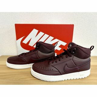 ナイキ(NIKE)のナイキ コート ビジョン MID ウィンター 26.5㎝ 新品 バーガンディ(スニーカー)