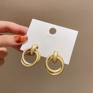 新品　レディース　ピアス　ゴールド　フープ　パーティー　シンプル　上品　シック(ピアス)