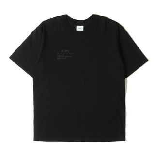 WTAPS ダブルタップス Tシャツ サイズ:XL 20SS ミルスペックロゴ クルーネック 半袖Tシャツ ブラック 黒 トップス カットソー【メンズ】【中古】