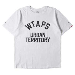 ダブルタップス(W)taps)のWTAPS ダブルタップス Tシャツ サイズ:L カレッジロゴ クルーネック 半袖Tシャツ ホワイト 白 トップス カットソー【メンズ】【中古】(Tシャツ/カットソー(半袖/袖なし))