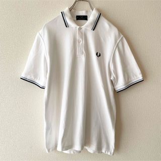 フレッドペリー(FRED PERRY)のフレッドペリー　ポロシャツ　M12 ホワイト　イギリス製　英国製(ポロシャツ)