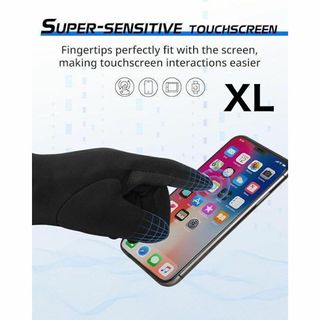 【メンズ XL】 手袋 防寒 完全防水 スマホ対応 ランニンググローブ 黒