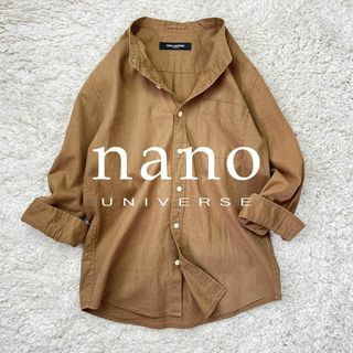 ナノユニバース(nano・universe)のNANO universe　七分袖　リネン混　シャツ　バンドカラー　*159(シャツ/ブラウス(長袖/七分))