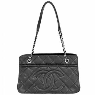 シャネル(CHANEL)のCHANEL シャネル ハンドバッグ マトラッセ チェーンショルダー ココマーク 肩掛け ココ 鞄 かばん  キャビアスキン   ブラック 黒 シルバー金具 レディース【中古品】(ハンドバッグ)