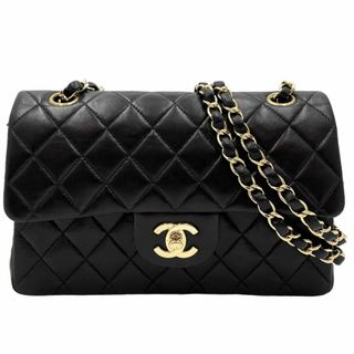 CHANEL シャネル ショルダーバッグ マトラッセ23 チェーン ココマーク 肩掛け 斜め掛け ココ ダブルフラップ ダブルチェーン かばん 鞄 A01113 ラムスキン    ブラック 黒 ゴールド金具 レディース【中古品】