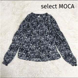 SELECT MOCA - セレクトモカ シアー花柄ブラウス シャーリング  ギャザー