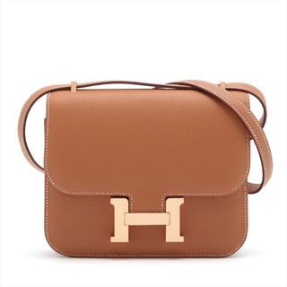 エルメス(Hermes)のエルメス コンスタンス3 ミニ18 ミロワール ヴォーエプソン  ゴールド(ショルダーバッグ)