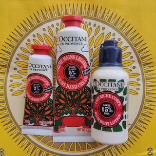 ロクシタン(L'OCCITANE)のロクシタンルミナスパウダースノーシア3点セット(ハンドクリーム)