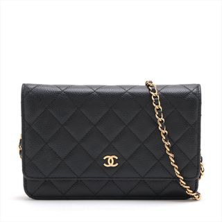 シャネル(CHANEL)のシャネル  キャビアスキン  ブラック レディース ショルダーバッグ(ショルダーバッグ)