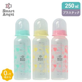 スマートエンジェルプラスチック哺乳瓶　3本セット ☆ 消毒ケース➕おまけ付き ☆