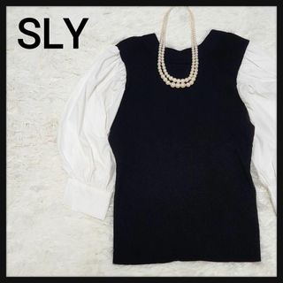 スライ(SLY)の【バックリボン】スライ ドッキングシャツ バルーン バックリボン 骨格ストレート(シャツ/ブラウス(半袖/袖なし))