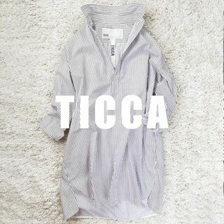 ティッカ(TICCA)のTICCA　スクエアビッグシャツ　ワンピース　ストライプ　*166(ロングワンピース/マキシワンピース)