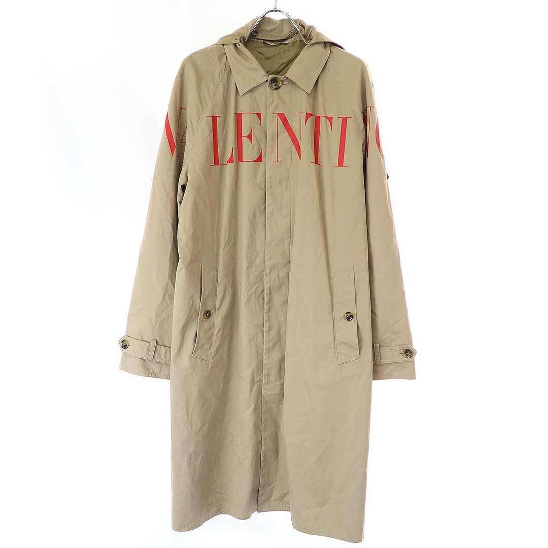 VALENTINO - VALENTINO ヴァレンティノ 19AW ロゴプリントコットンステンカラーコート SV3CJB855C2 ベージュ 46