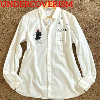 アンダーカバー(UNDERCOVER)の☆美品☆アンダーカバーイズム 長袖シャツ L 白 プリント アニマル ネズミ 蜂(シャツ)