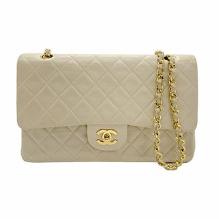 シャネル(CHANEL)のシャネル CHANEL ショルダーバッグ マトラッセ ダブルフラップ レザー/メタル ライトベージュ/ゴールド レディース 送料無料【中古】 z0979(ショルダーバッグ)