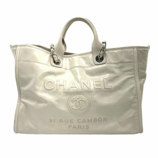 シャネル(CHANEL)のシャネル CHANEL ハンドバッグ ショルダーバッグ ドーヴィルGM レザー オフホワイト シルバー レディース 送料無料【中古】 z1177(ハンドバッグ)