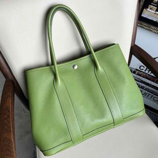 エルメス(Hermes)の【HERMES】 ガーデンパーティPM グリーン　トートバッグ　ハンドバッグ(トートバッグ)