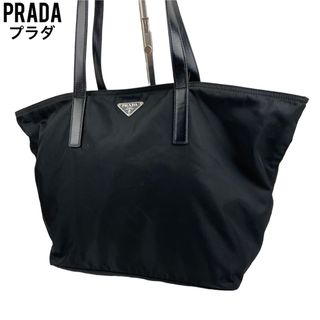 プラダ(PRADA)の✨美品　PRADA プラダ　トートバッグ　ブラック　テーストナイロン　黒　肩掛け(トートバッグ)