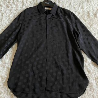 サンローラン(Saint Laurent)の美品✨サンローランパリ ポルカドットシャツ シルク 646850 Mサイズ38(シャツ)