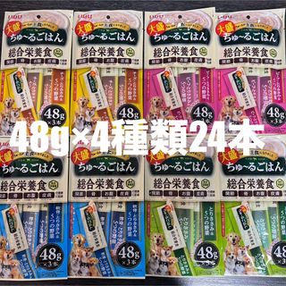 イナバペットフード(いなばペットフード)のいなば　総合栄養食　ちゅーるごはん　大盛　ビッグサイズ　48g×4種類24本 (犬)