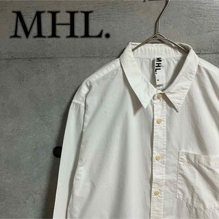 エムエイチエル(MHL.)の【美品】MHL. マーガレットハウエル　シャツ　白　無地　シンプル(シャツ)