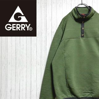 GERRY　ジェリー　スウェット ハーフボタン　アウトドア　グリーン　M(スウェット)