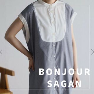 BONJOUR SAGAN - "新品・タグ付"ストライプブザムワンピース/BONJOUR SAGAN