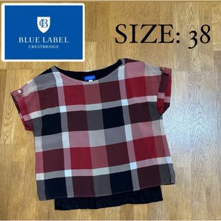 BLUE LABEL CRESTBRIDGE - 【ブルーレーベルクレストブリッジ】レイヤード エアリー トップス 金ボタン M