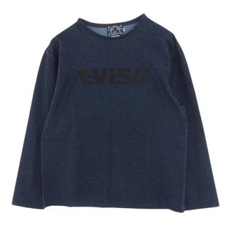 エビス(EVISU)のEVISU エヴィス Ｔシャツ EVISU ロゴ 長袖 Tシャツ インディゴブルー系 36【中古】(シャツ)