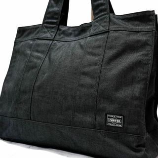 ポーター(PORTER)の極美品 PORTER SMOKY TOTE BAG Lサイズ(トートバッグ)