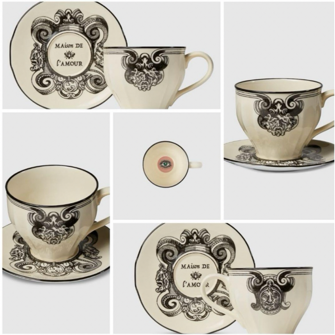 新品未使用】GUCCI ティーカップセット MAISON DE L'AMOUR 新品未使用】GUCCI ティーカップセット MAISON DE L'AMOUR