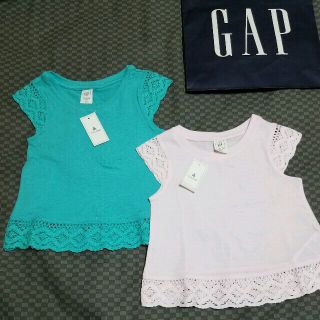 ベビーギャップ(babyGAP)の90 レーストップス 2枚セット(Tシャツ/カットソー)