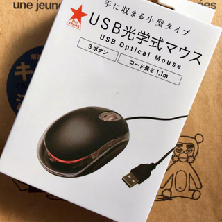 USB 光学式マウス 赤色LED Optical Mouse 有線マウス #1(PC周辺機器)