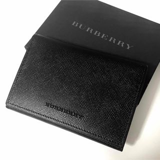 BURBERRY - 【新品未使用】BURBERRY  名刺入れ  ブラック  ノバチェック  型押し