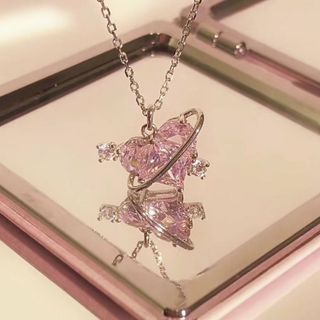 【人気商品】ネックレス　レディース　アクセサリー　シルバー　ワンポイント(ネックレス)