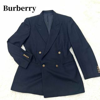 バーバリー(BURBERRY)のバーバリー Burberry 紺ブレ ダブルテーラードジャケット  AB7(テーラードジャケット)