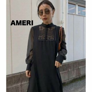 アメリヴィンテージ(Ameri VINTAGE)のameri 2WAY SCOOP OUT LACE DRESS S(ロングワンピース/マキシワンピース)