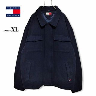 トミーヒルフィガー(TOMMY HILFIGER)のレア トミーヒルフィガー ウールジャケット 90sフラッグタグ 肉厚 XL(その他)