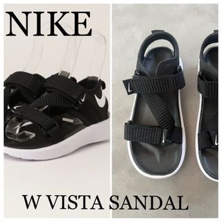 ナイキ(NIKE)のNIKE W VISTA SANDAL ビスタサンダル BLK/WHT23cm(サンダル)