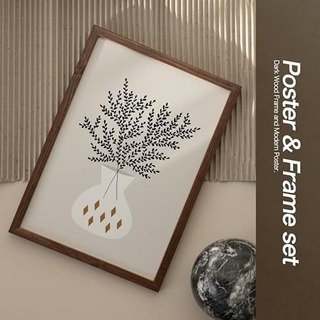 ポスター アートポスター フレーム A4 北欧 インテリア 木 花 植物 花瓶(フォトフレーム)