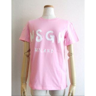 エムエスジイエム(MSGM)のMSGM エムエスジーエム Tシャツ　ロゴプリント ピンク　XS(Tシャツ(半袖/袖なし))