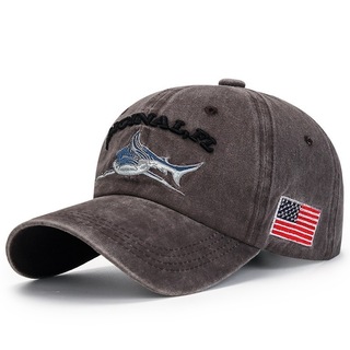 帽子　メンズ　キャップ　カジュアル　サメ　シャーク　新品　刺繍　シンプル　米国(キャップ)