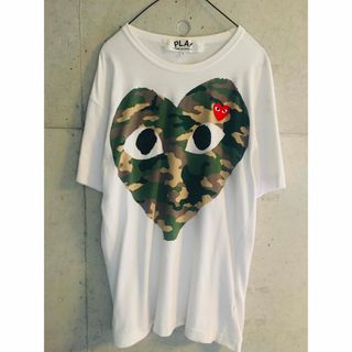 COMME des GARCONS - 【希少★名作★メンズL】プレイコムデギャルソン カモフラ 迷彩 オーバーTシャツ