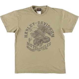 ハーレーダビッドソン(Harley Davidson)の古着 ハーレーダビッドソン Harley-Davidson 鷲柄 イーグル柄 モーターサイクル バイクTシャツ メンズM /eaa441684(Tシャツ/カットソー(半袖/袖なし))